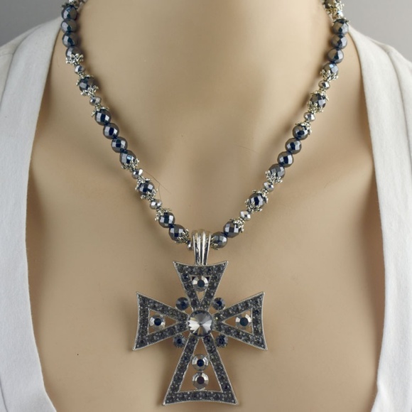 BG Designs Jewelry - Extra Bling Magnetic Cross Necklace Set